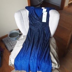 Brand New! Sparking Blue Ombre Midi Dress